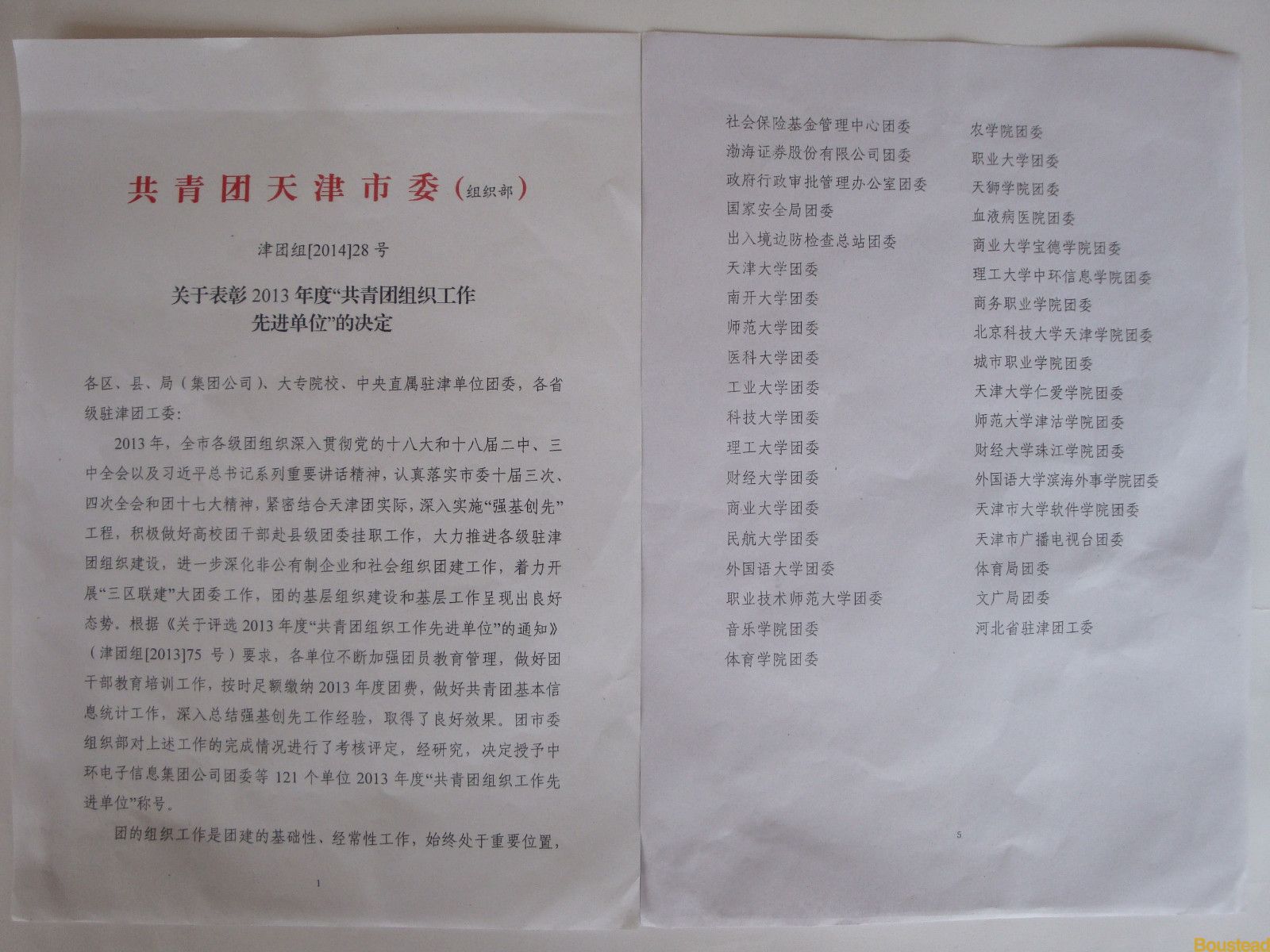 我院团委被团市委组织部评为---“2013年度共青团组织工作先进单位”